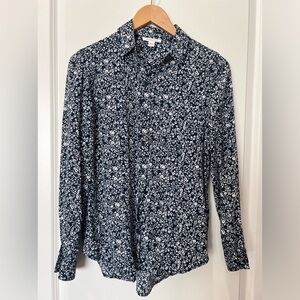 Beachlunchlounge cotten button down print top